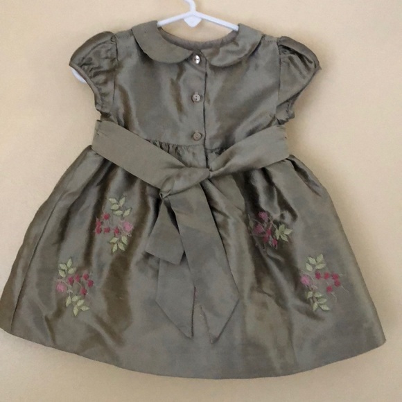 NWT TALBOTS infant 100% silk Holiday dress - Picture 2 of 8
